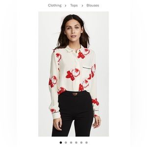 Ganni Harley Crepe Blouse Size 36